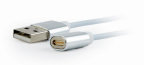 CABLE USB GEMBIRD USB 2.0 A MICRO USB/ LIGHTNING/ TIPO C 1M  MAGNETICO BLANCO